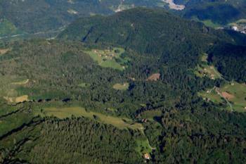 Panoramic photo of the valley  