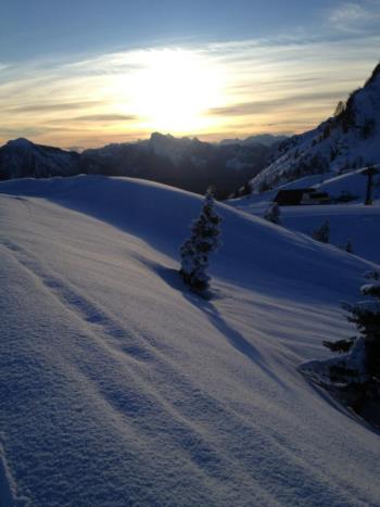 Sunset on Mount Zoncolan 