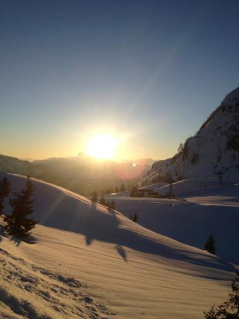 Sunset on Mount Zoncolan 